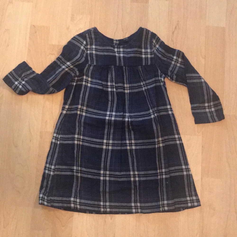 ADORABLE baby GAP blue plaid dress